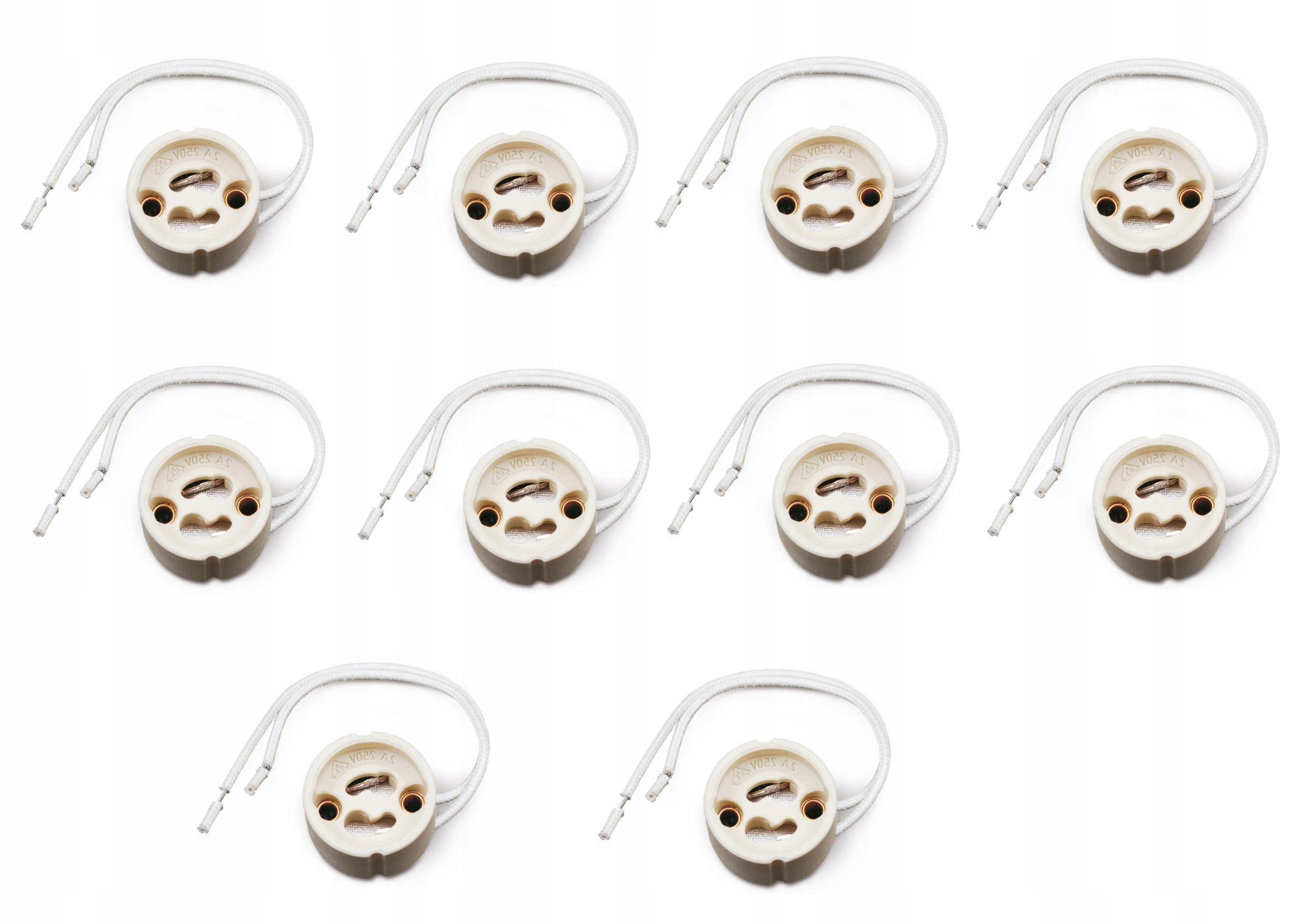 KOSTKA GNIAZDO PRZYŁĄCZE HALOGEN PODTYNKOWA GU10 10szt