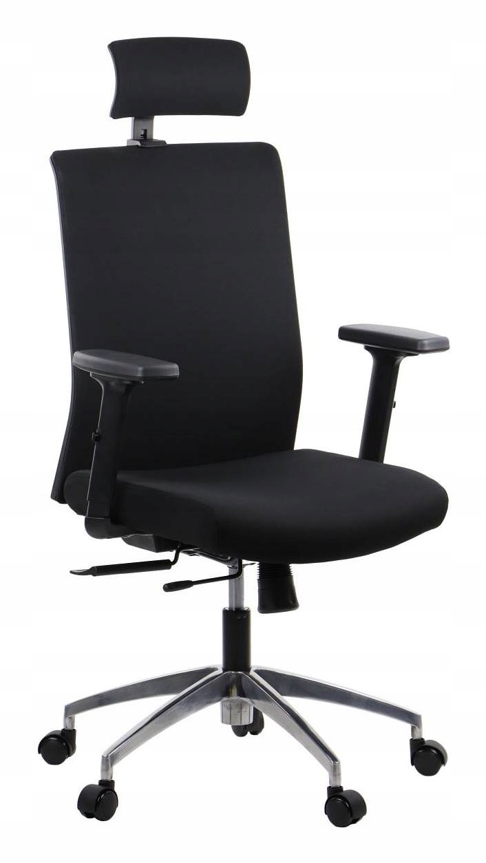 Fotel Obrotowy Lennon Czarny Biurowy Tkanina Ergonomiczny Regulowany WRiPS