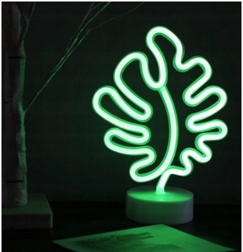 LAMPKA LED NEON-OWA LIŚĆ MONSTERA NA BATERIE Marka Pan i Pani Gadżet
