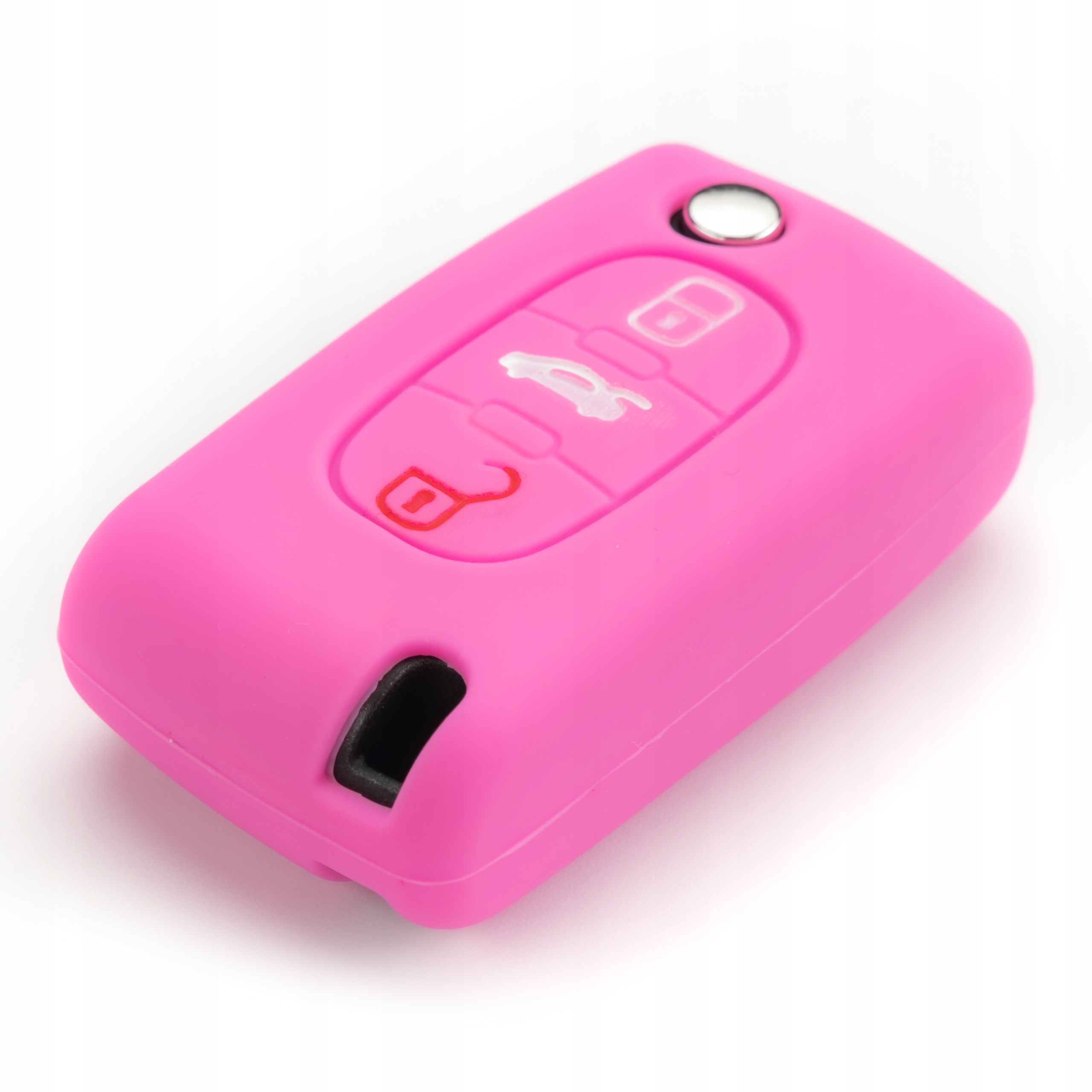 Zdjęcie AWparts ETUI NA KLUCZYK RÓŻOWE DO CITROEN C2 C3 C4 C5 C6 3 PRZYCISKI Z OTWIERANIEM BAGAŻNIKA