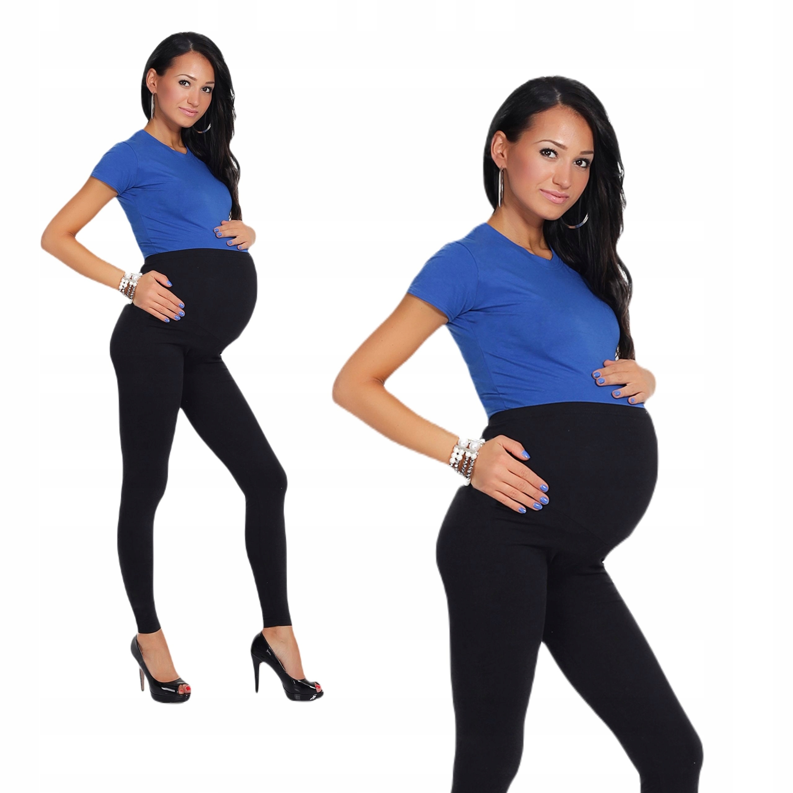 

Legginsy Ciążowe Bawełna Getry Panel Długie M