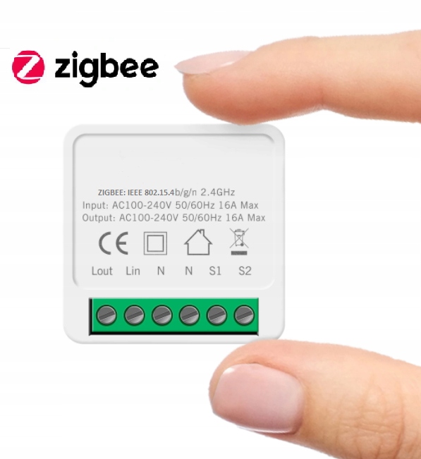 

Pojedynczy Mini dopuszkowy włącznik Zigbee Tuya