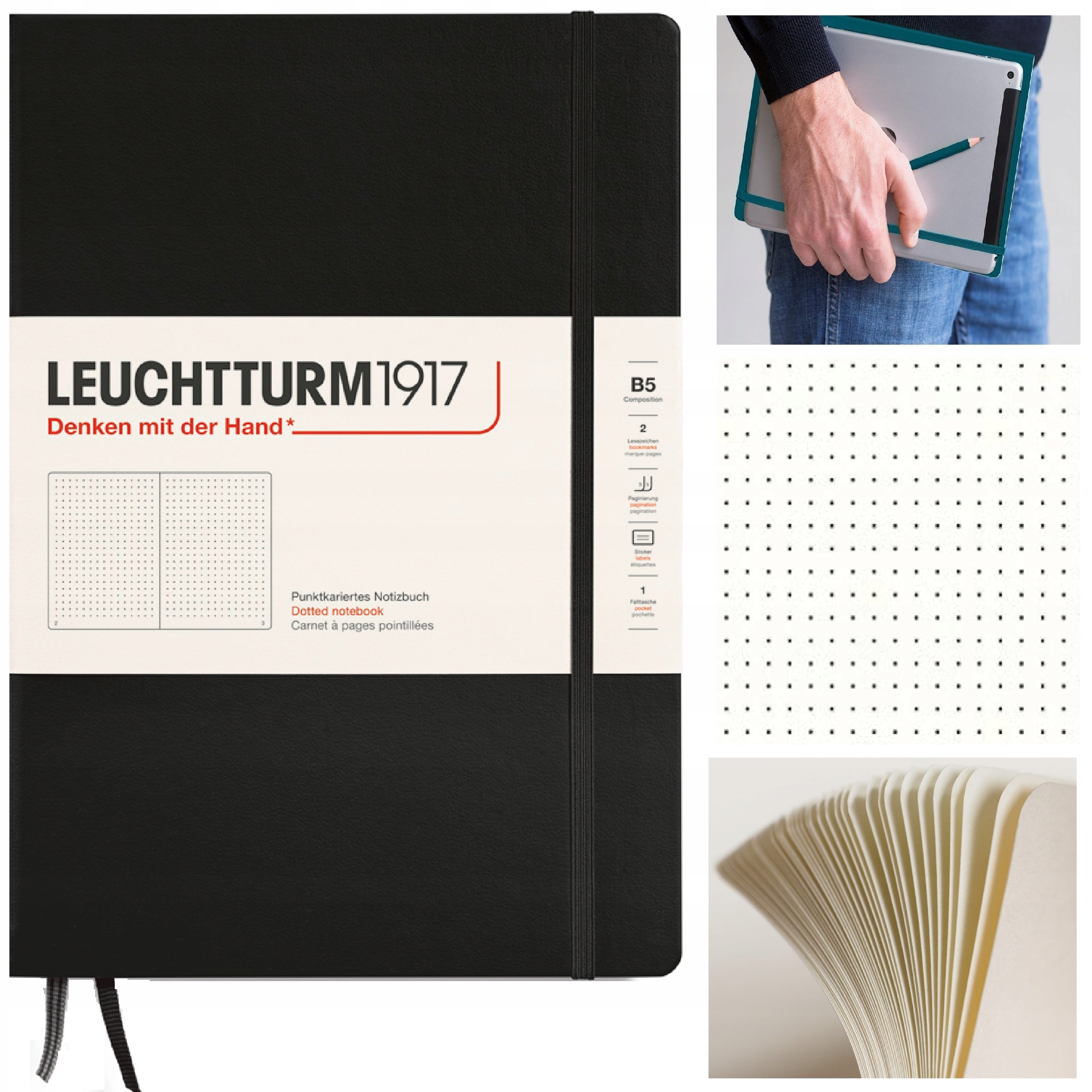 LEUCHTTURM1917 Notatnik Notes twarda oprawa B5 Kropka kropki bullet journal