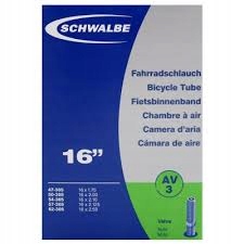 

Dętka Schwalbe 16" x 1.75-2.50 47/62-305 Av