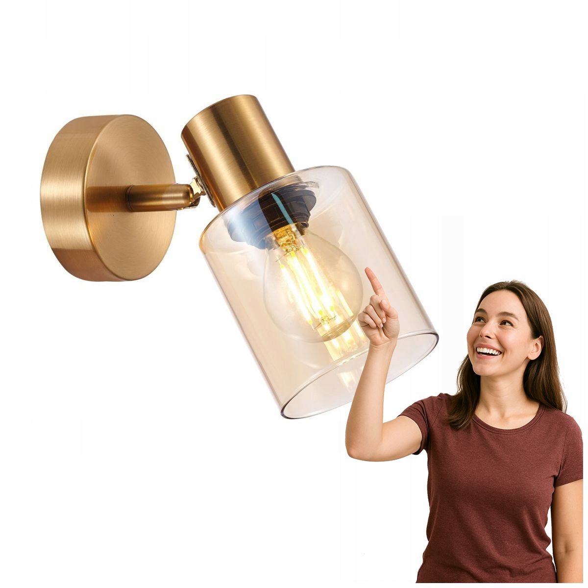 Moderní reflektor Santia Jantarová mosaz Italux