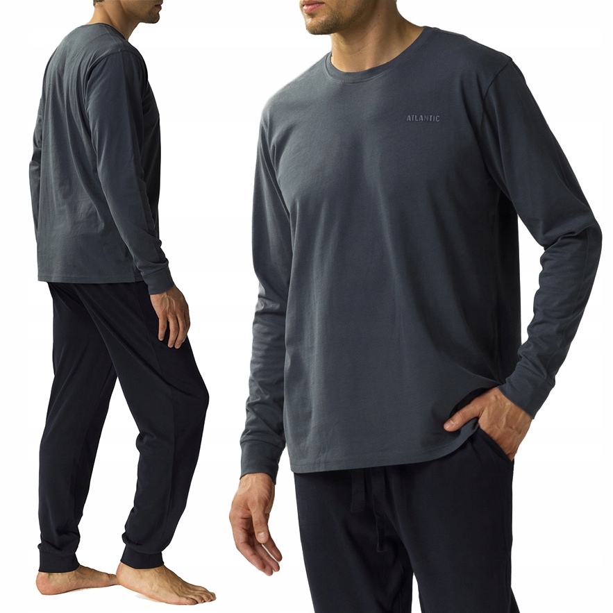 Atlantic NMP-372 pánské volné pyžamo s dlouhým rukávem Bavlněné XXL