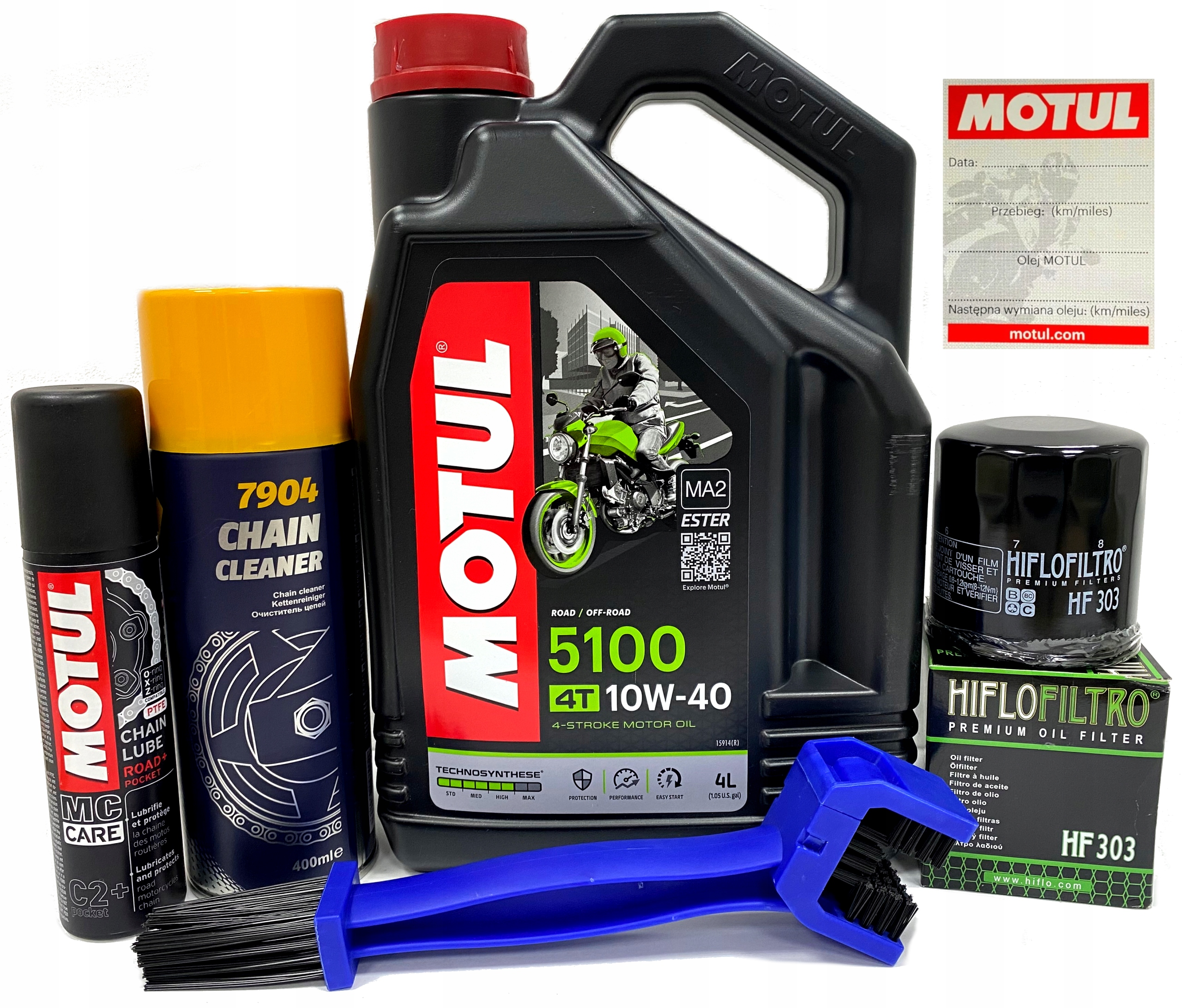 

Olej Motul 5100 4L MA2 C2+ smar szczotka łańcucha