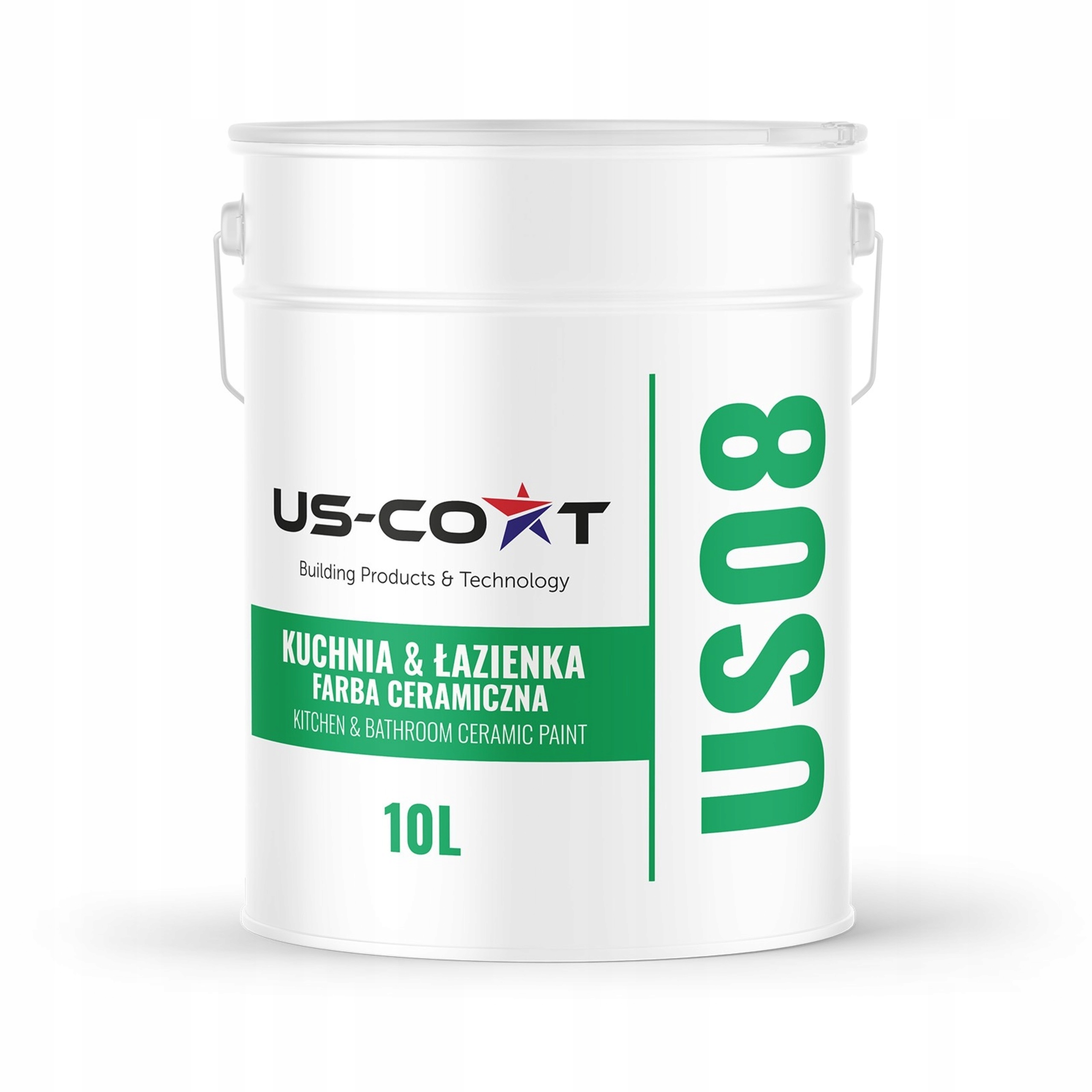 Biela farba na steny Keramická kuchyňa Kúpeľňa 10 l Hlboká matná stena