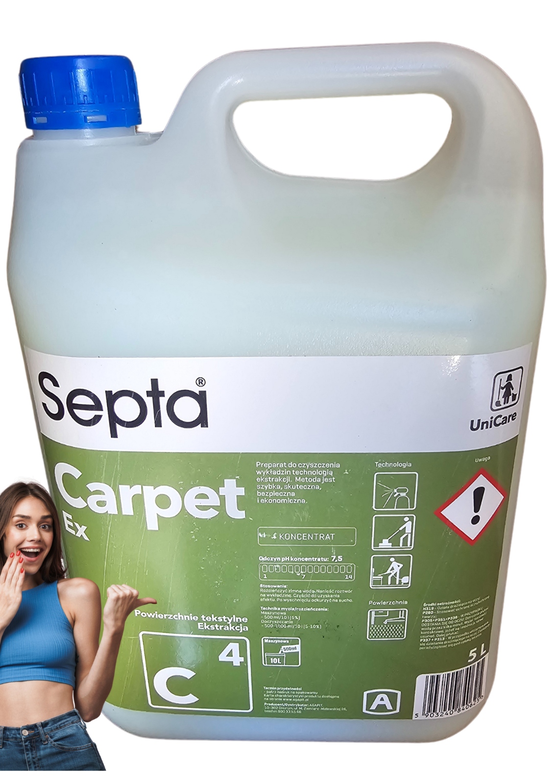 Septa Carpet Ex C4 5L Prostředek na praní koberců extrakční metodou
