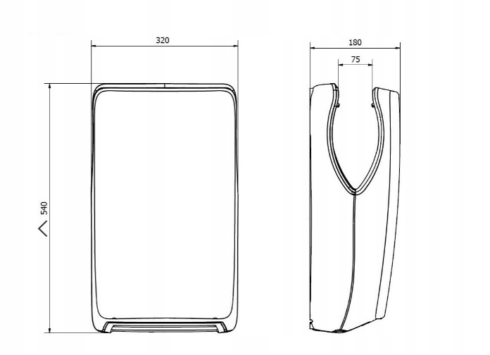AA24550 JET SMART Elektryczna suszarka do rąk ABS Kod producenta aa24550