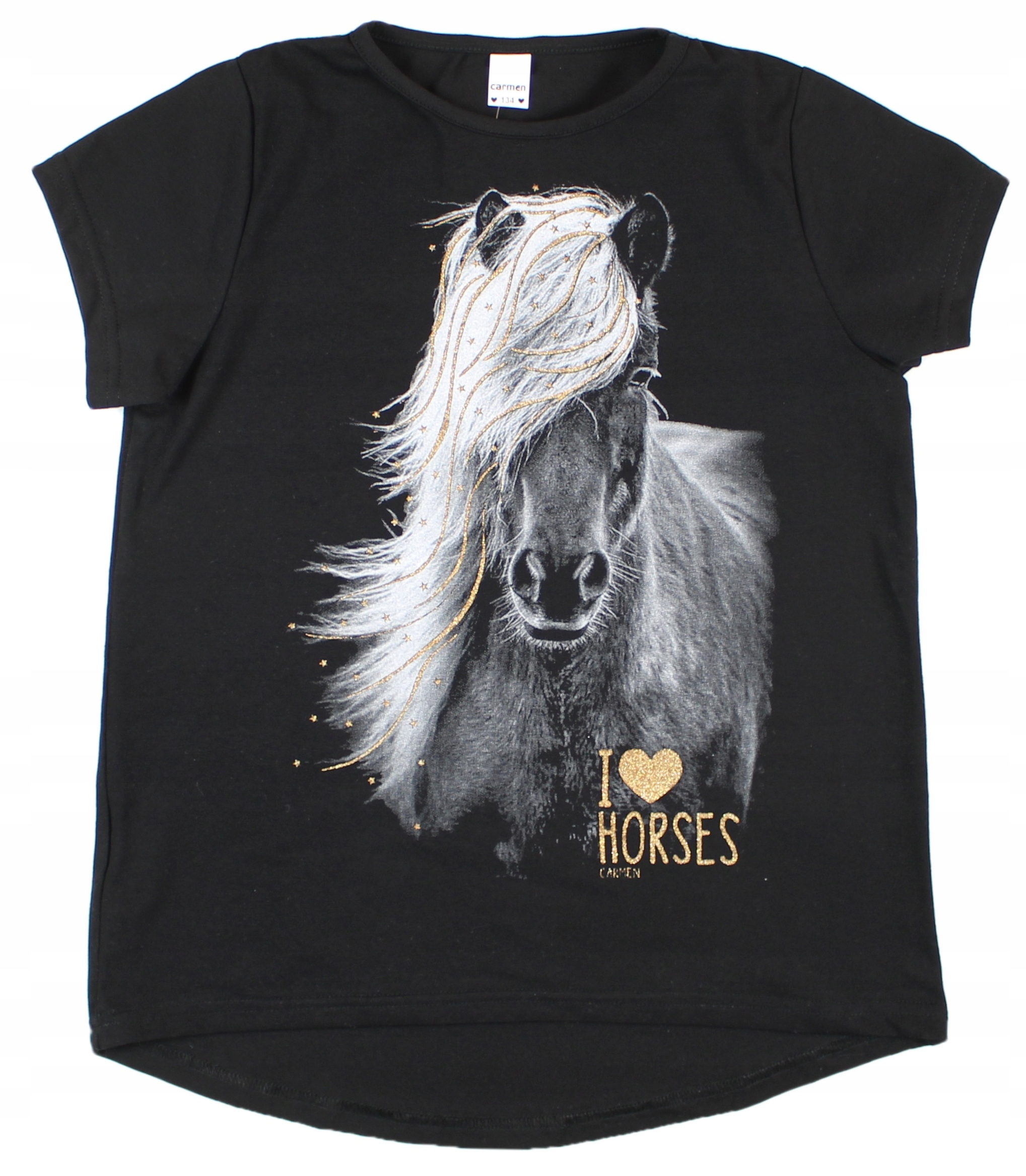 

Carmen Luz Bluzka Z Koniem Love Horses 152 czarny