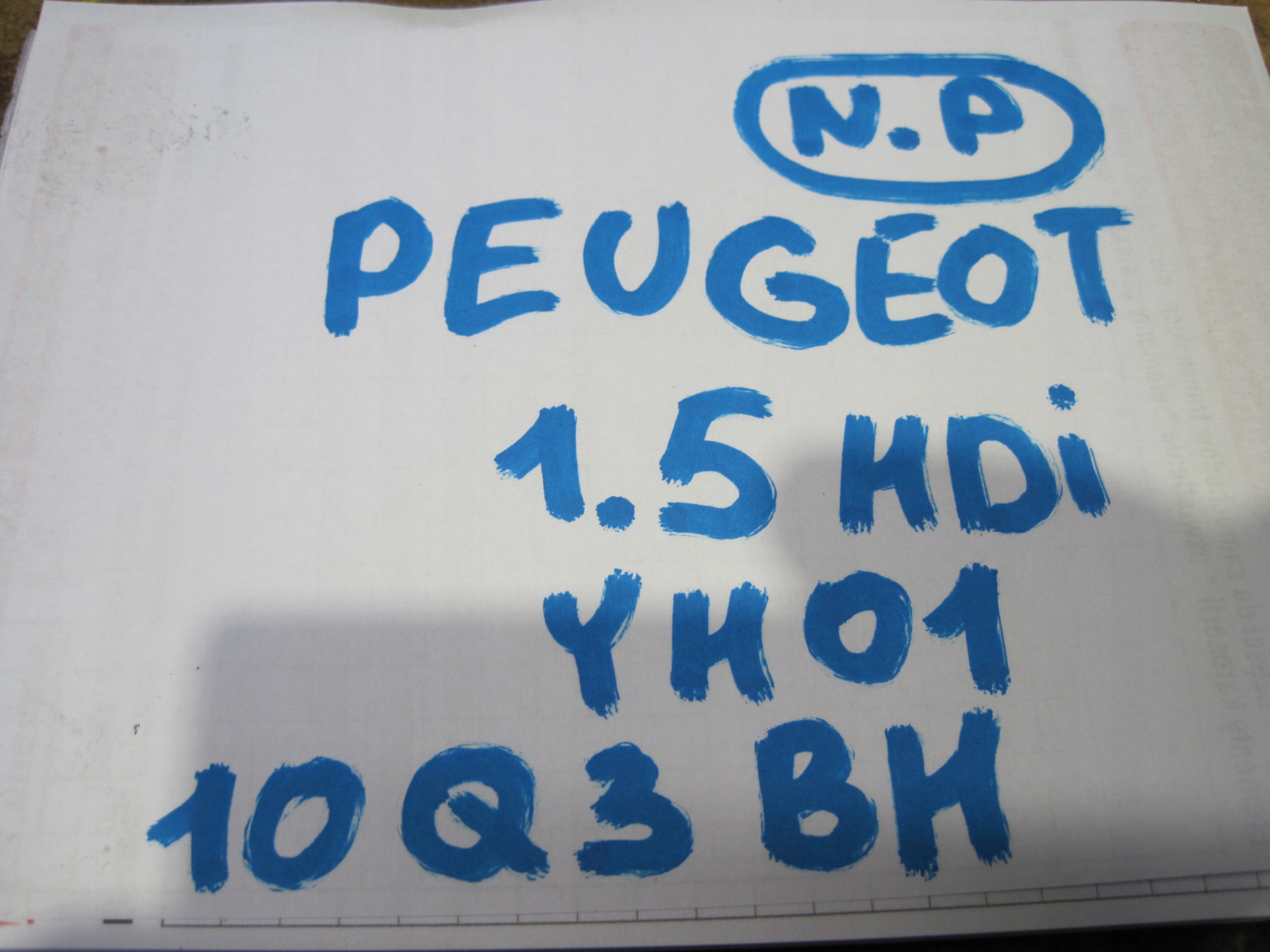 engine MOTOR PEUGEOT CITROEN 1.5 HDI 10Q4DP YH01 complete