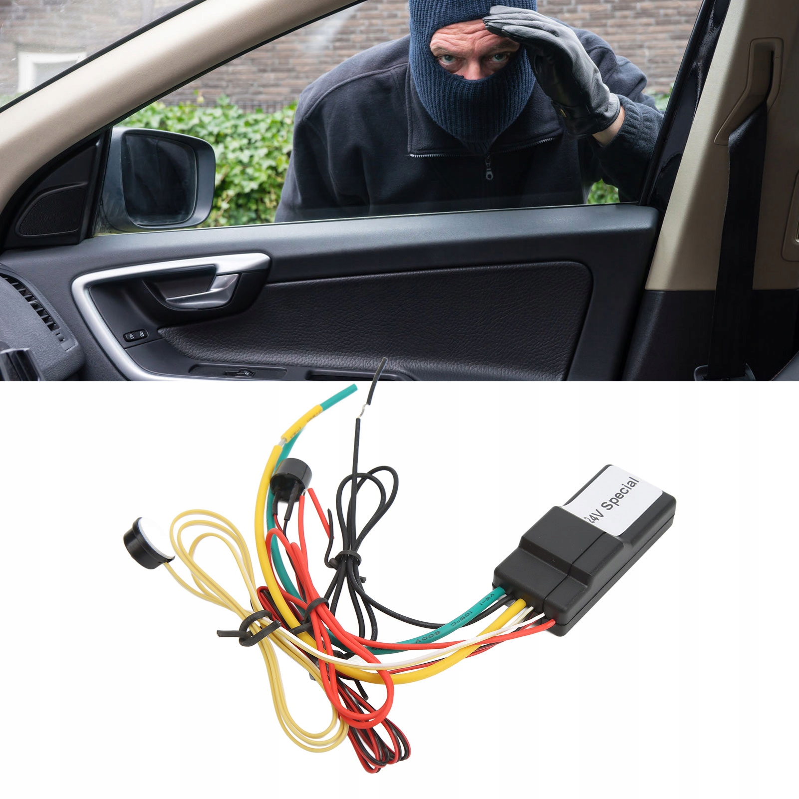 2,4 GHZ ALARM BEZPRZEWODOWY IMMOBILIZER DŹWIĘKOWY Stan opakowania oryginalne