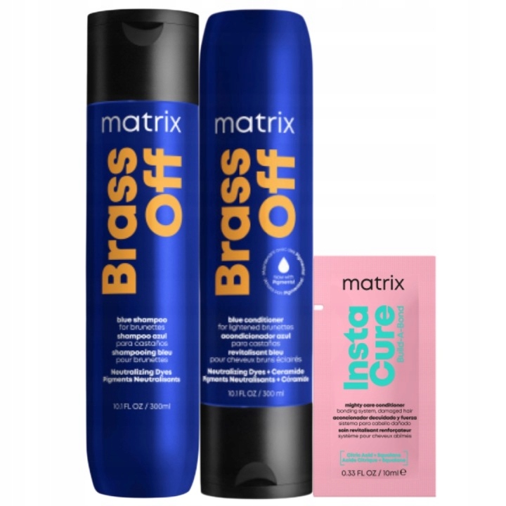 Matrix Brass Off neutralizujący szampon odżywka do włosów Zestaw