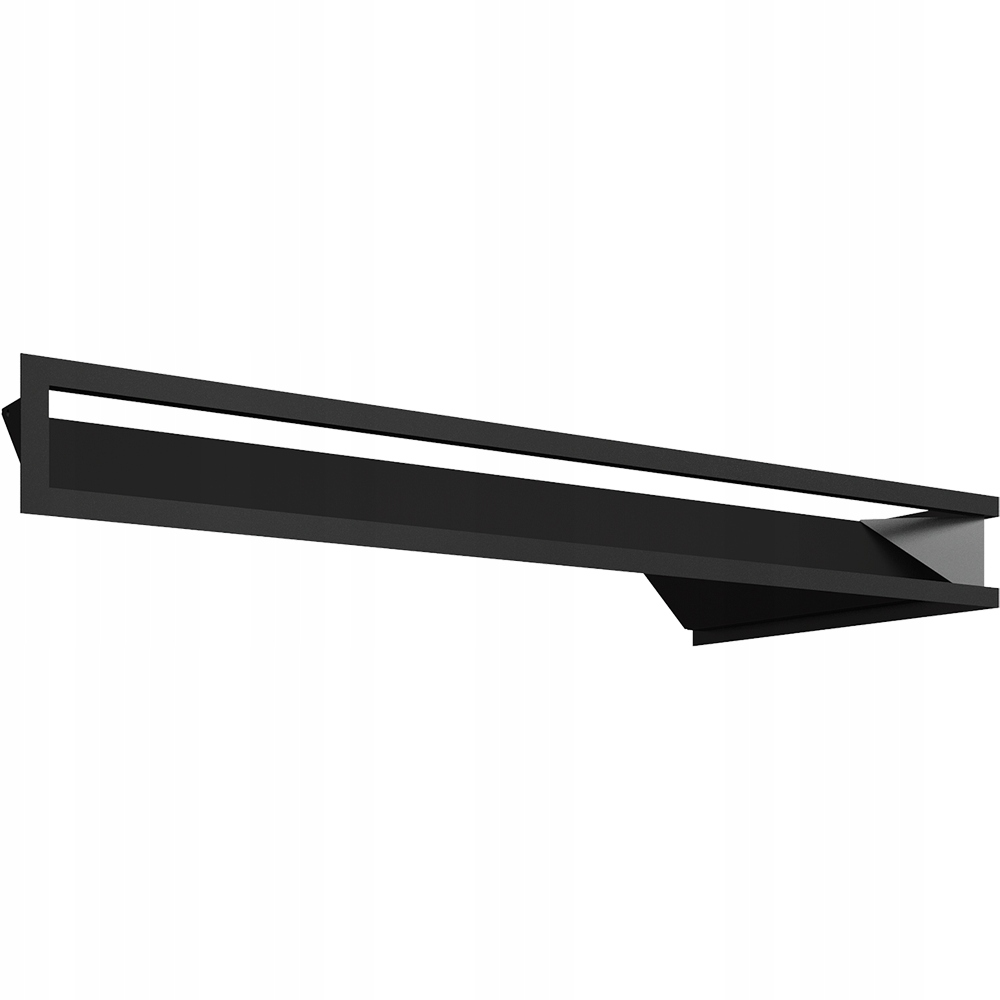 Ventilačná mriežka do krbu Kratki Luft Slim Rohová ľavá čierna 80x40x9