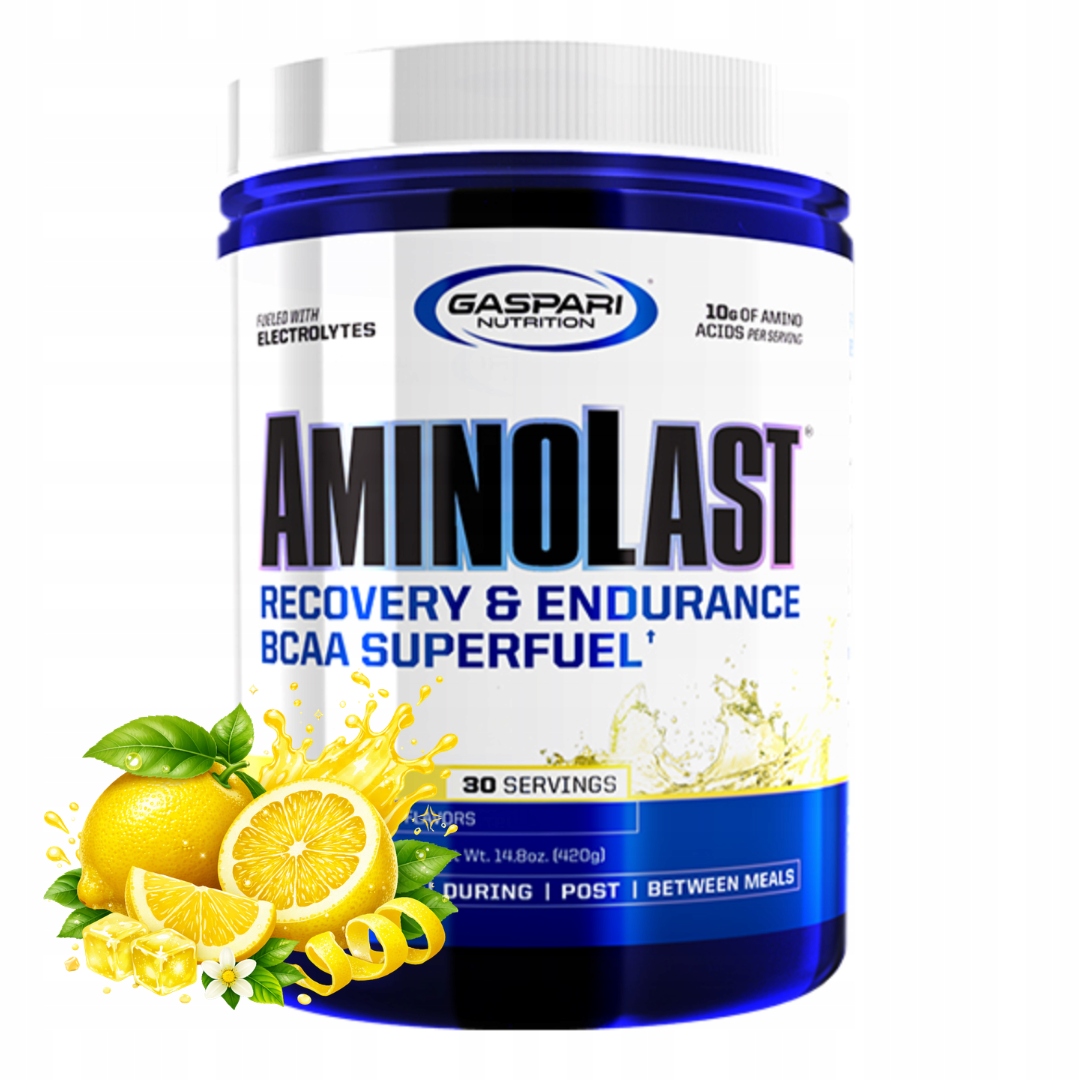 Gaspari Nutrition AminoLast 420 g citronová příchuť aminokyseliny Bcaa regenerace