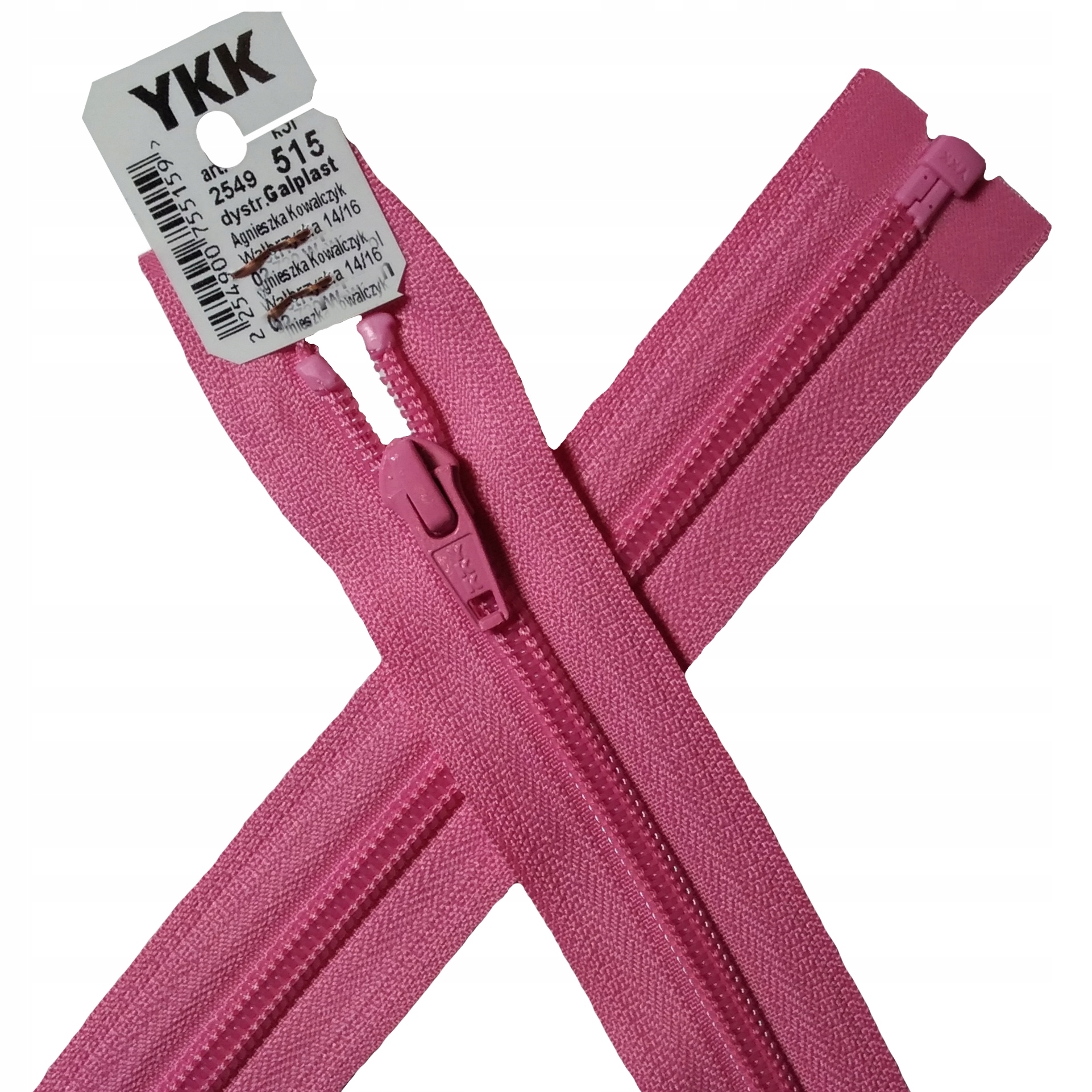 Ykk zamek błyskawiczny do kurtki żyłka spirala rozdzielczy 65cm 515