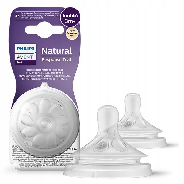 

Avent Smoczek Natural Response (4) 2 sztuki 3m+