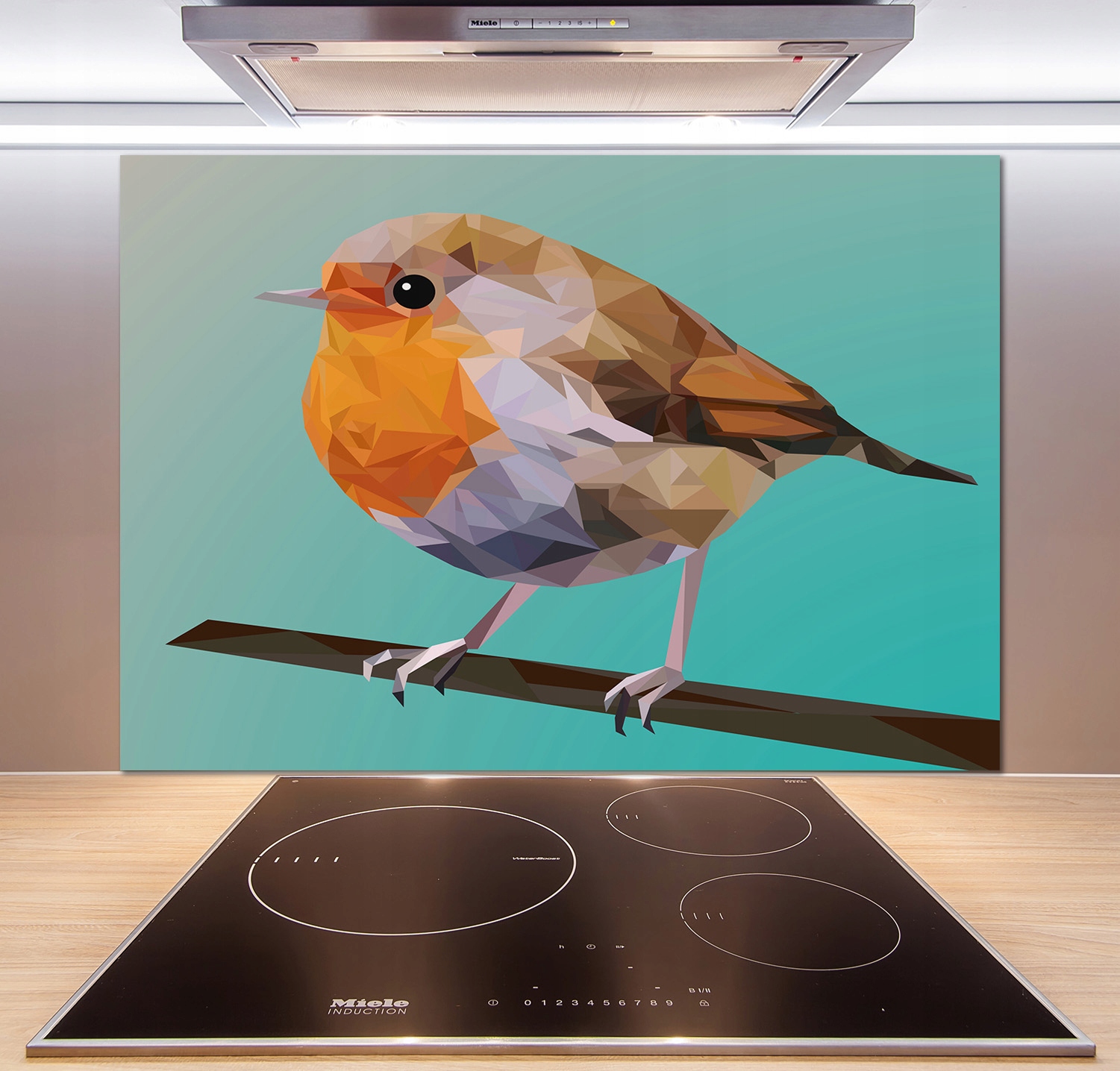 

Panel dekor szkło Ptak Rudzik 100x70 cm + Klej