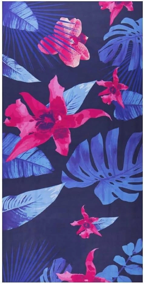 Ručník z mikrovlákna na bazén Beach Towel Flowers Design 178 x 80 cm