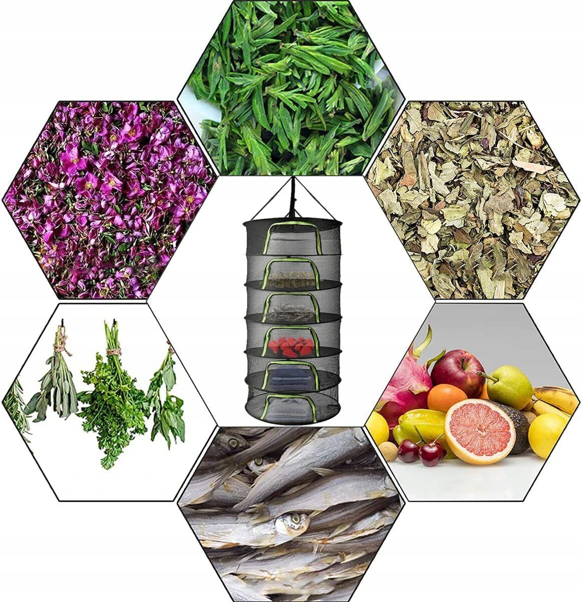 6 WARSTWY SUSZARKI DO ZIÓŁ, DO ZAWIESZENIA, KOSZ DO SUSZENIA, DO WARZYW EAN (GTIN) 6951000628364