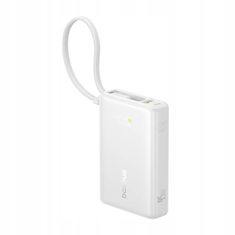Baseus PicoGo Powerbank 10000mAh 45W Usb-a Usb-c Pd s digitálním displejem bílý