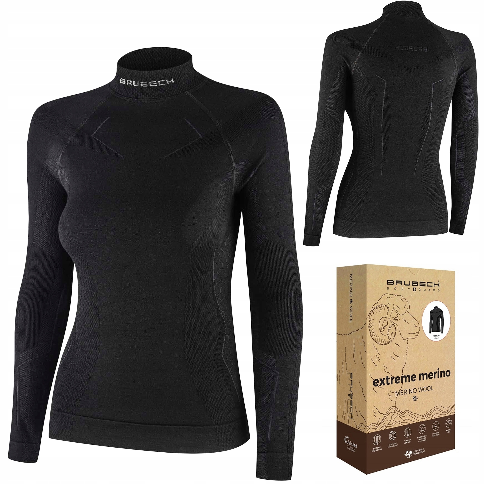 Termoaktivní vlněná mikina Brubeck Extreme Merino Komfort a teplo L