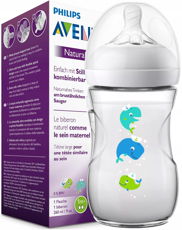 

Avent Butelka Antykolkowa Natural 260ml Smoczek