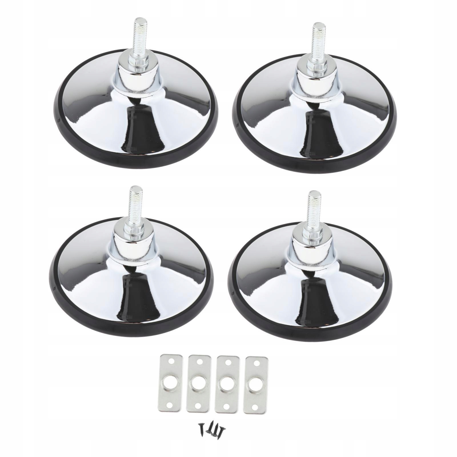 4 szt. Poziomice do nóg stołu bilardowego, srebrne