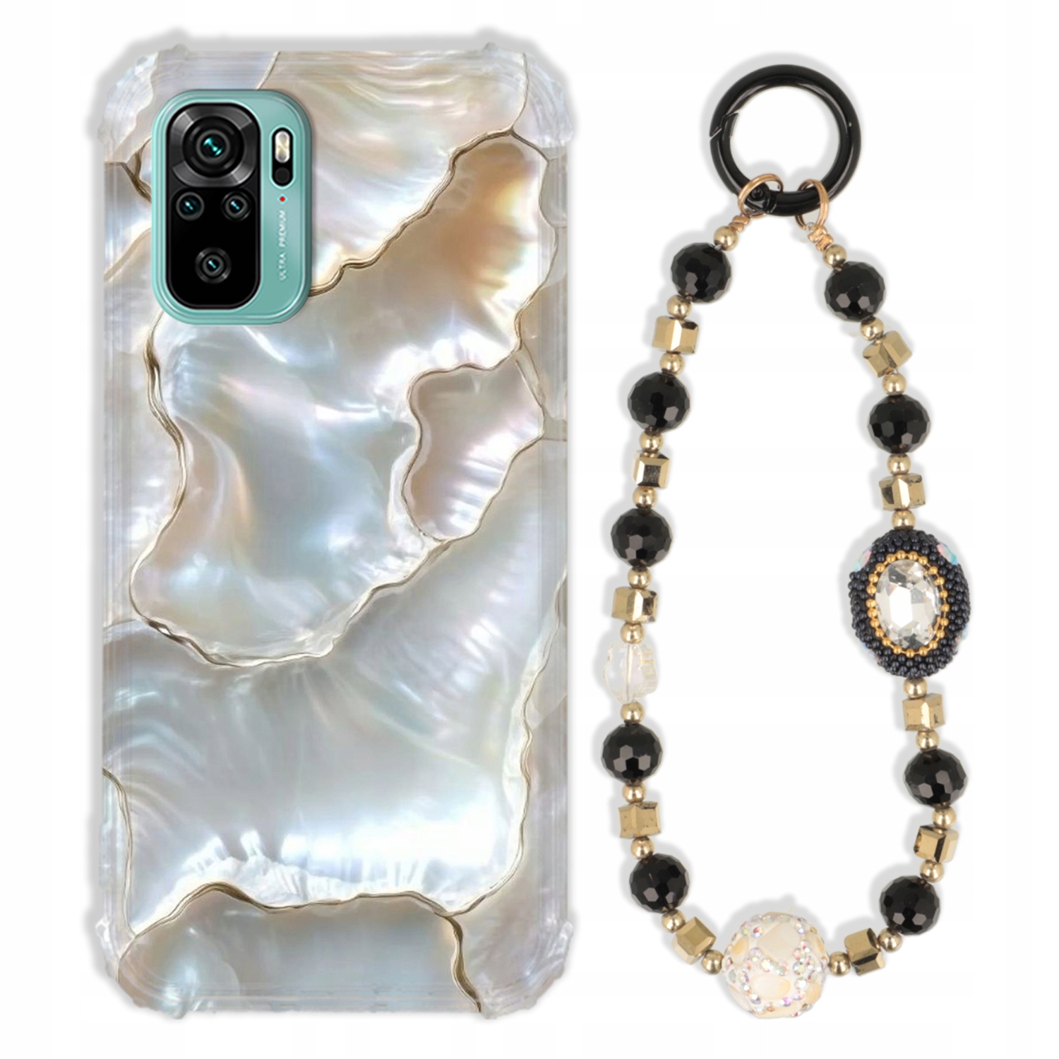 Pouzdro Pro Xiaomi Redmi Note 10S Antishock Zirkony Černo Zlaté|pevné|pevné