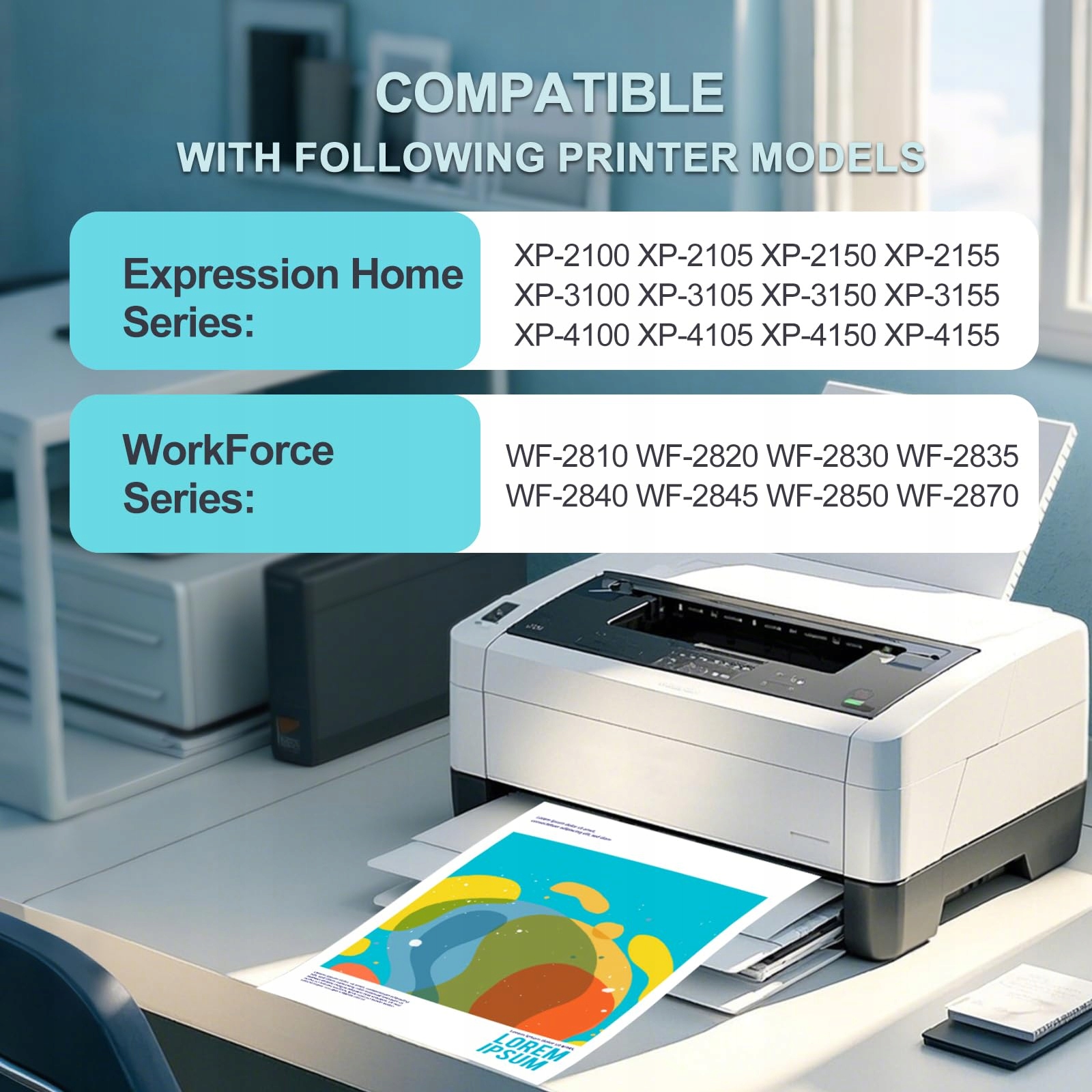 MEGFFICE 603XL Tusze Kompatybilne Epson XP2100 XP3100 WF2810 10 Sztuk — miniatura 3
