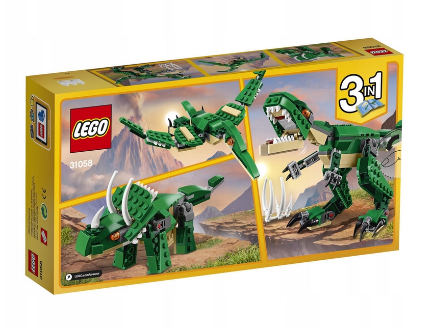 LEGO CREATOR 31058 Potężne dinozaury ZESTAW KLOCKÓW 3W1 NA PREZENT 3IN1