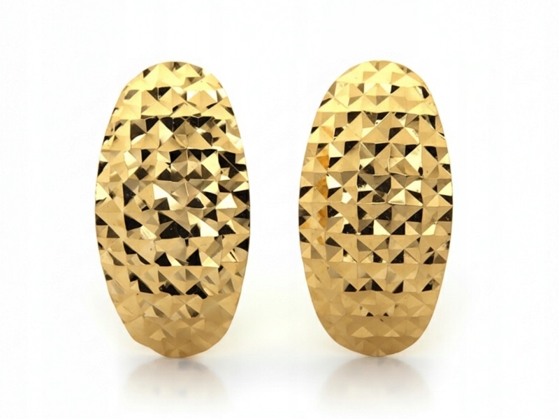 Náušnice Zlaté 585, anglické zapínání, nadčasové pro každou ženu