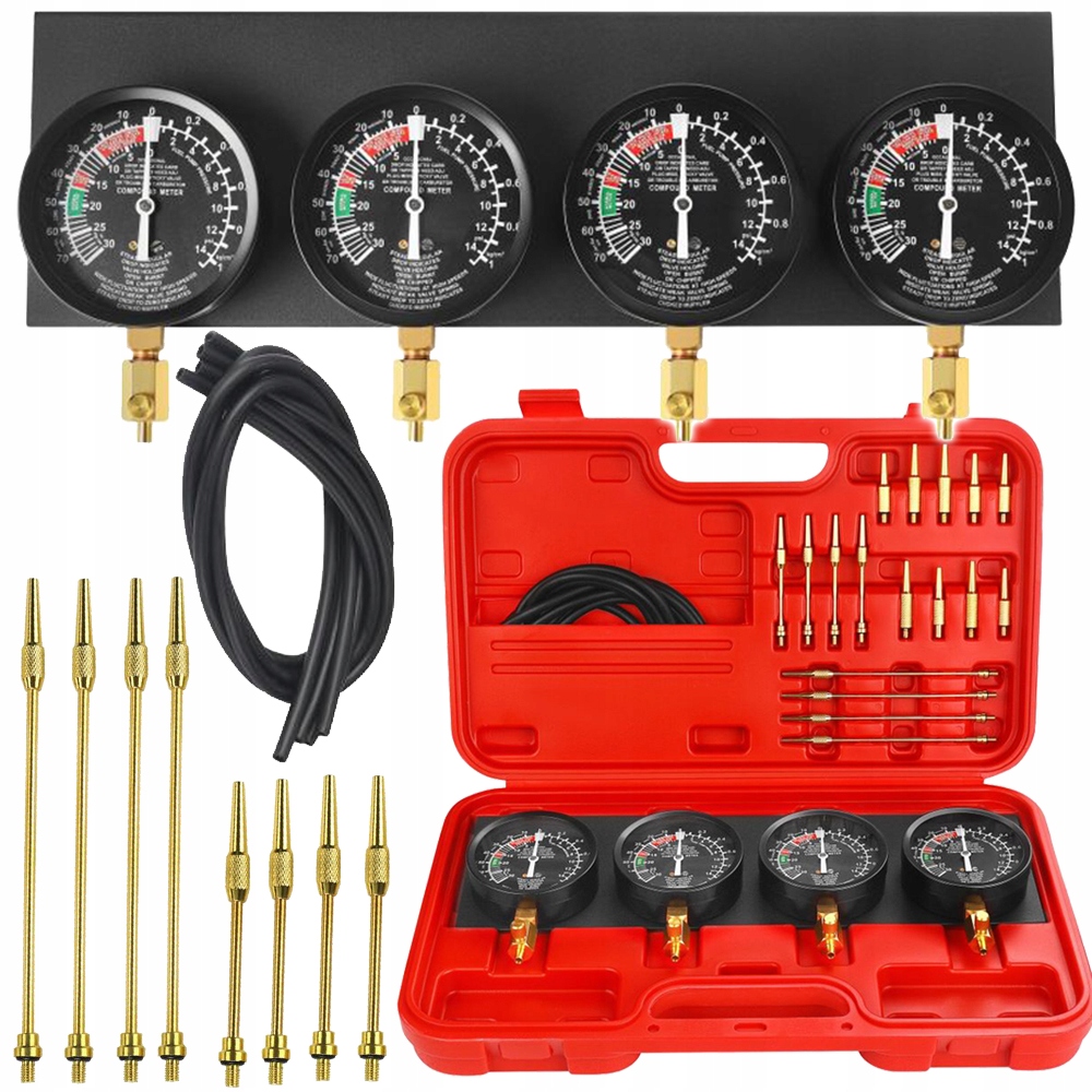 Wakuometr Do Synchronizacji Gaźników Manometry Walizka Zestaw 17 Adapterów