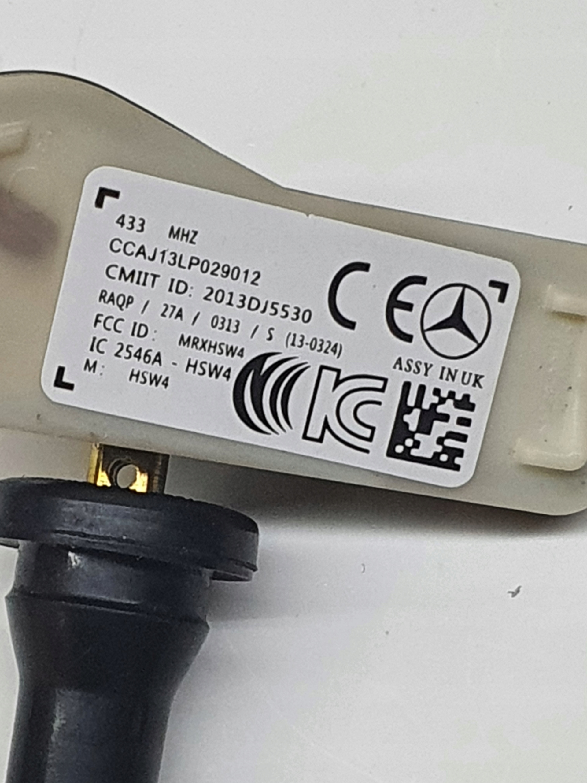 CZUJNIK CISNIENIA OPON TPMS MERCEDES ORYGINAL Frequency 433 MHz