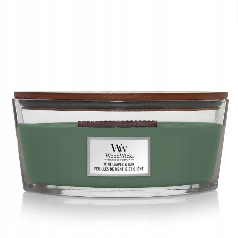 

WoodWick świeca elipsa Mint Leaves & Oak