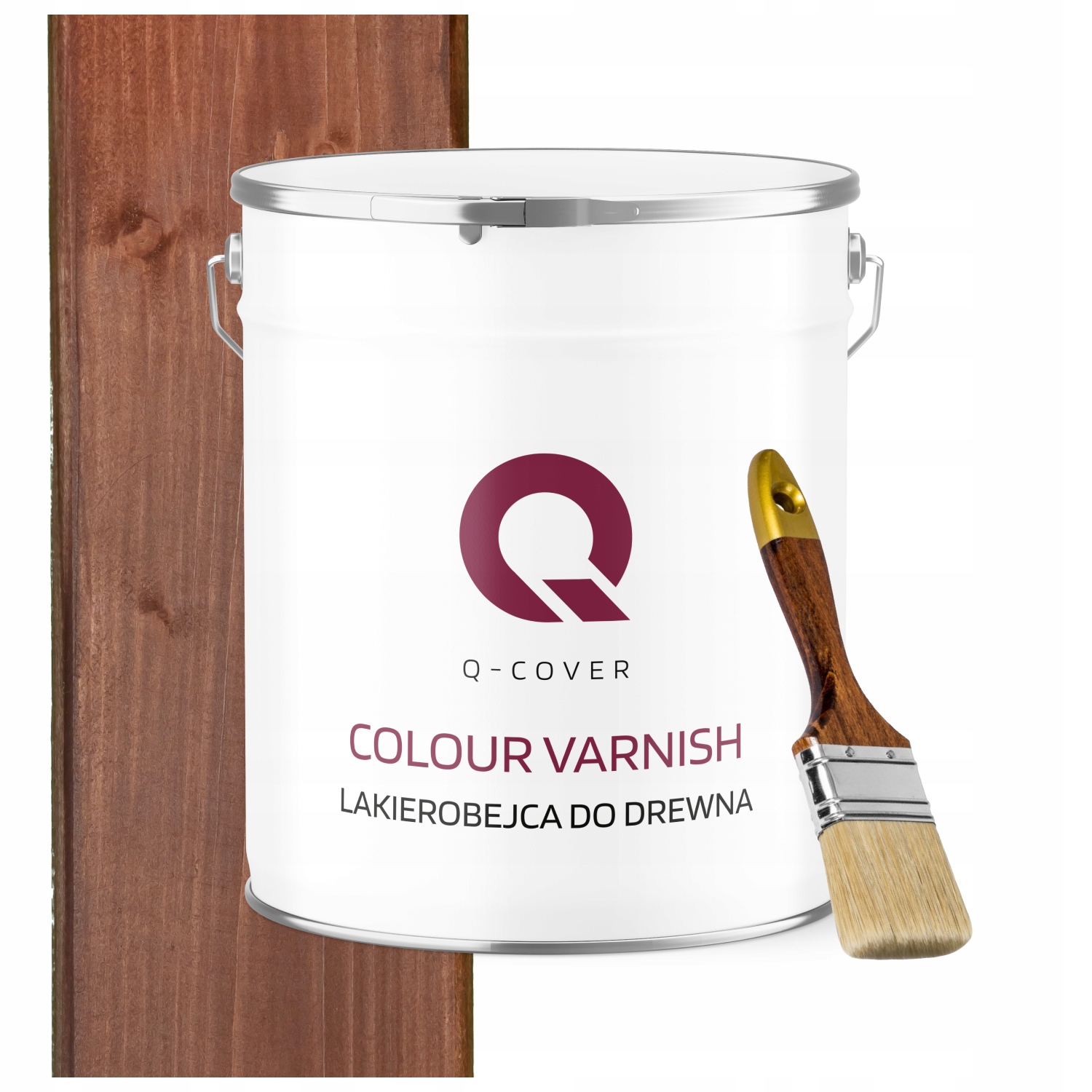 Lakovník Na Dřevěné Prvky 3V1 Ořech Tmavý Satén 5L Dárek