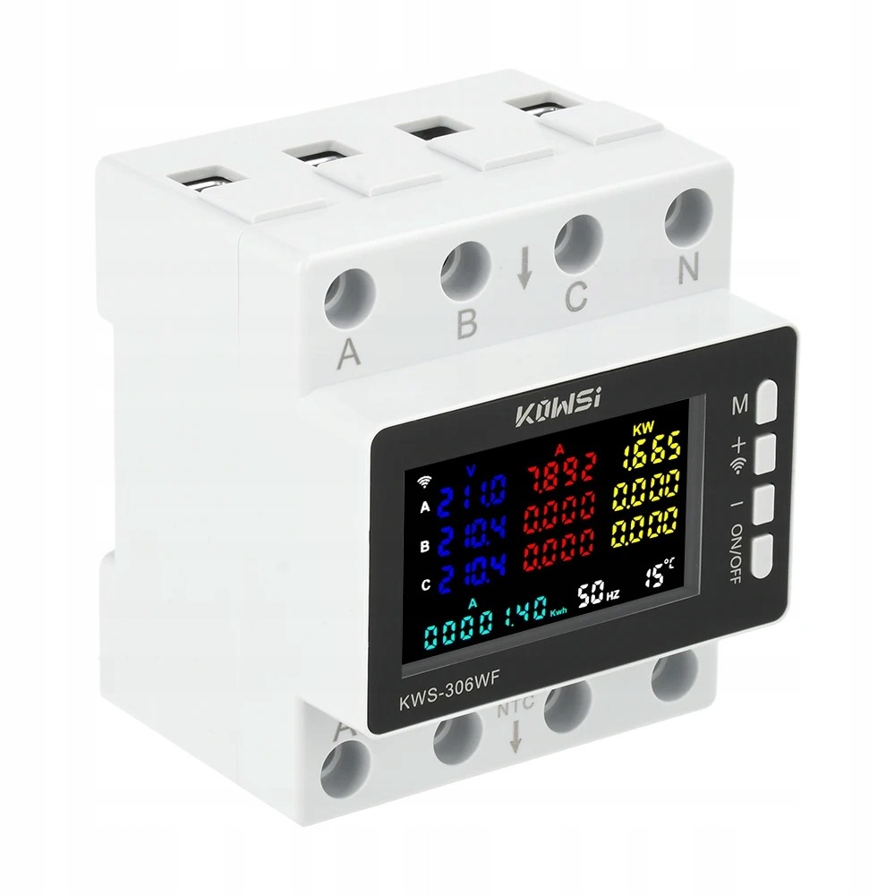 Licznik Energii 3 Fazy Tuya WiFi Kowsi 80A Miernik Przekaźnik Smart Home