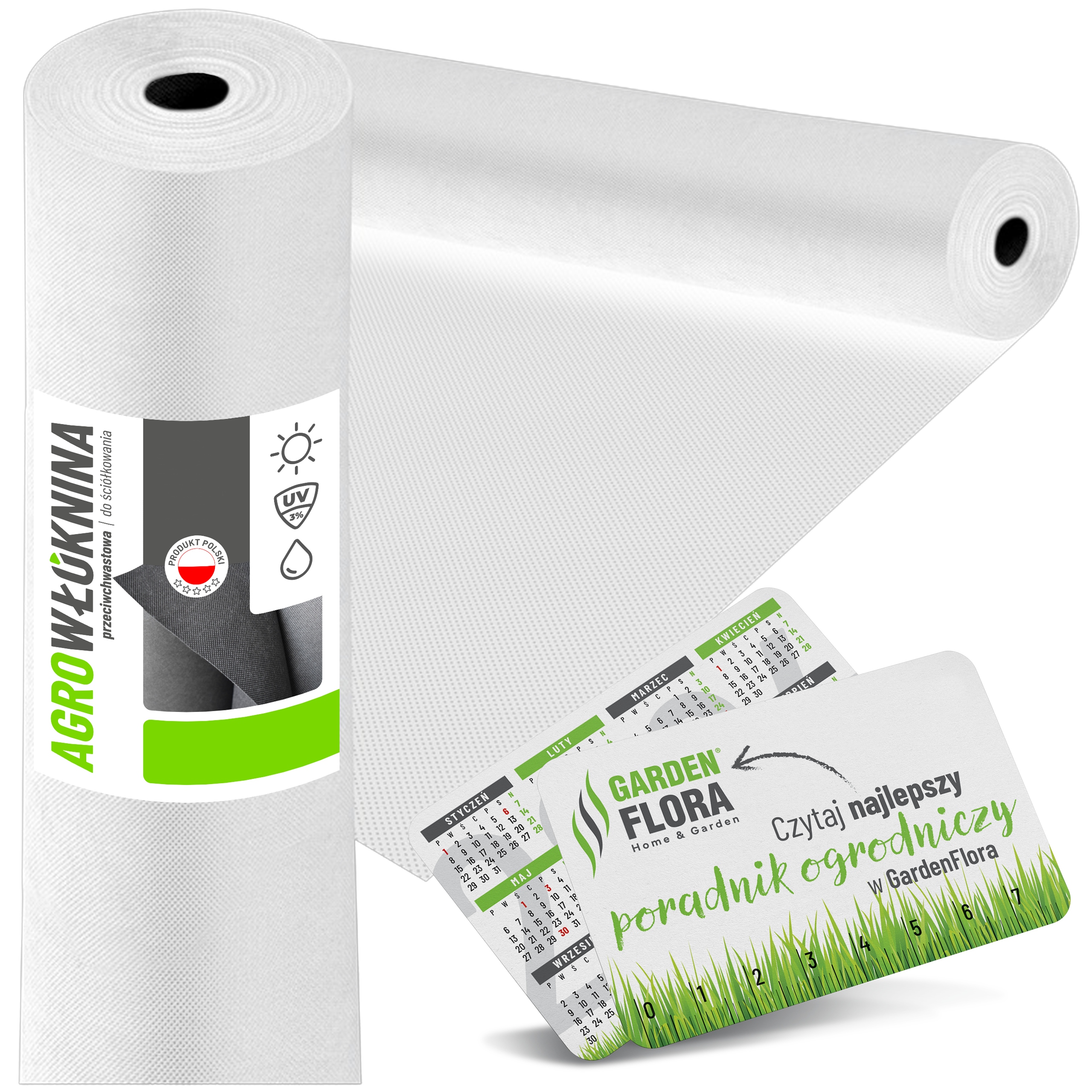 Agrowłóknina Biała Okryciowa 1,6x500m 17g/m² Uv+ Zimowa Jesienna Otulina