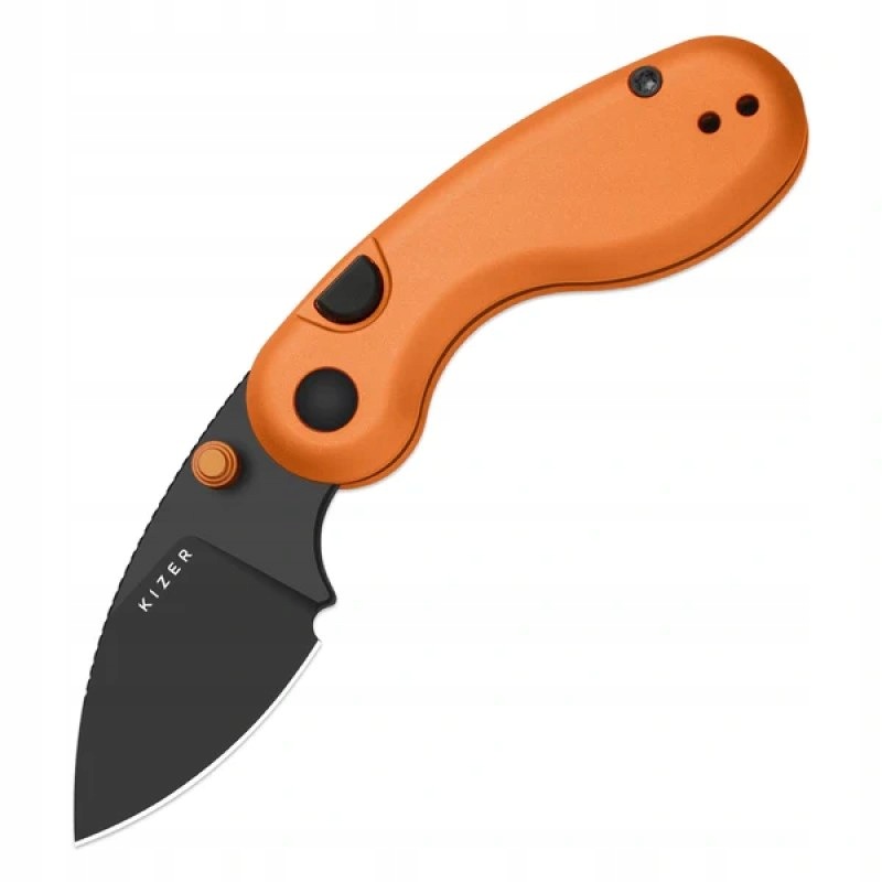 Nóż składany Kizer Microbe Orange Aluminium, Black Pvd (V2742A3)