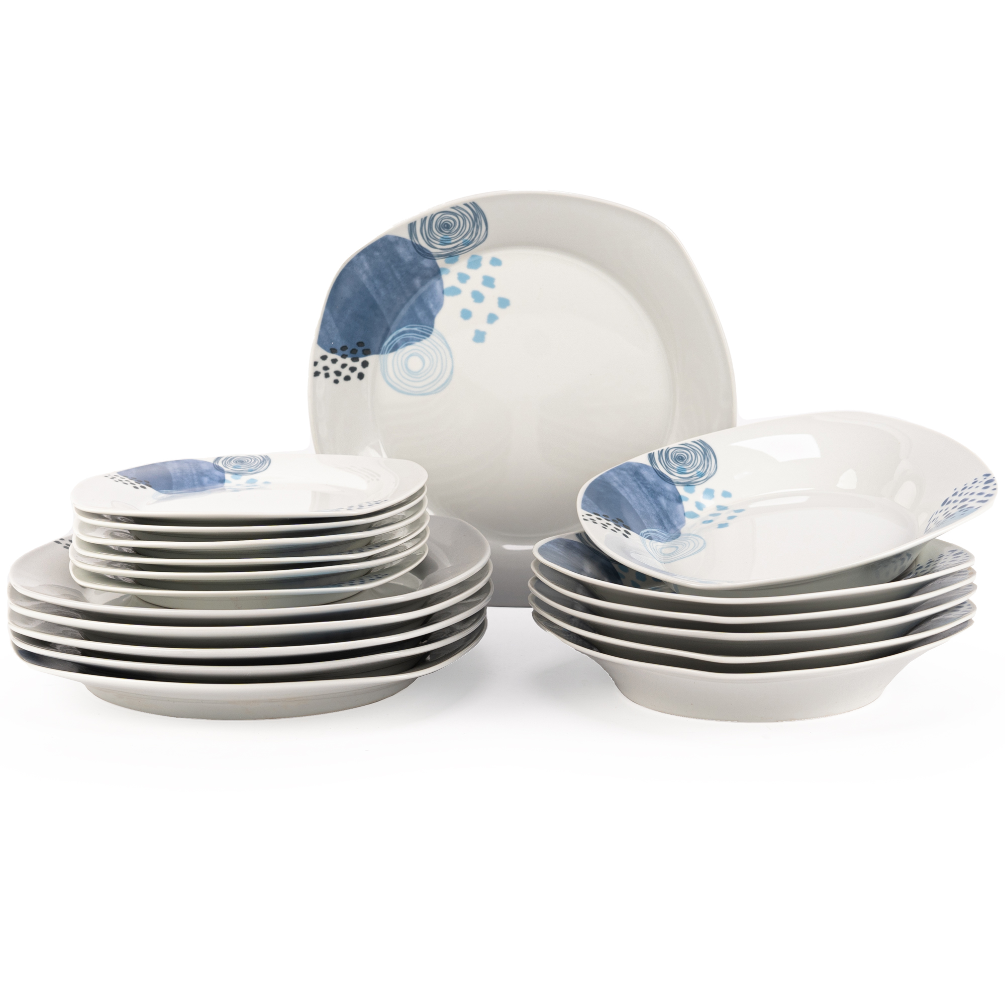 

Komplet talerzy obiadowych Porcelana Serwis 18 El.