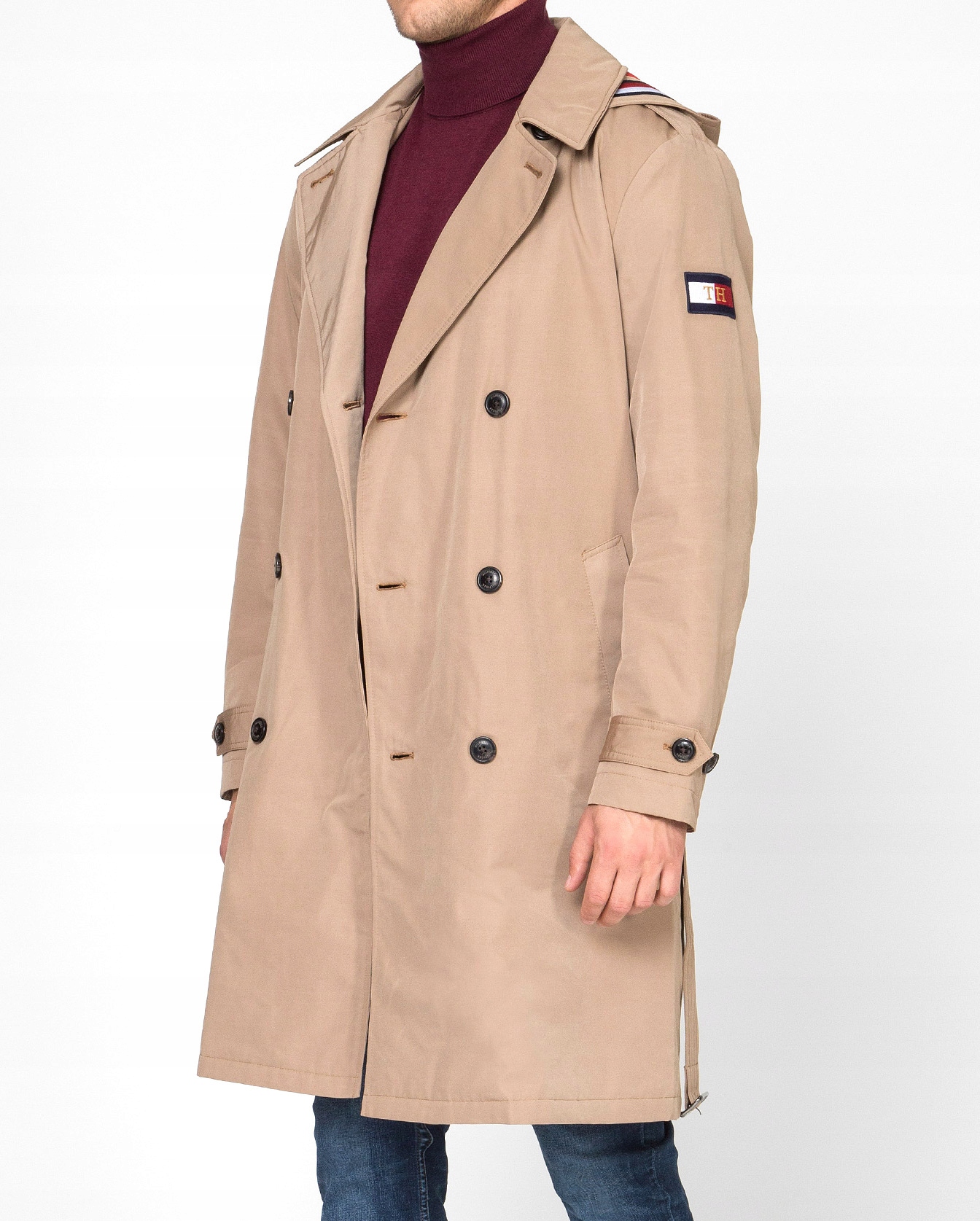 TOMMY HILFIGER PŁASZCZ HOODED KAPTUR THERMORE L Marka Tommy Hilfiger
