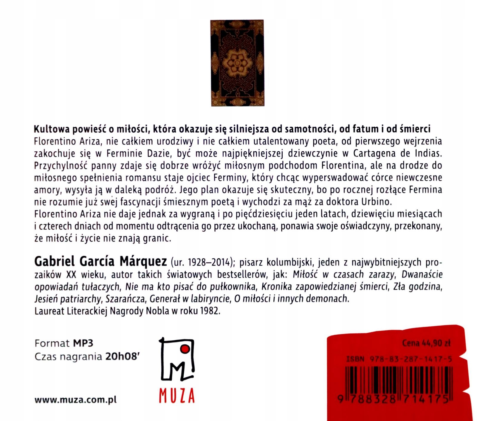 MIŁOŚĆ W CZASACH ZARAZY - GARCIA MARQUEZ GABRIEL [ Stan opakowania oryginalne