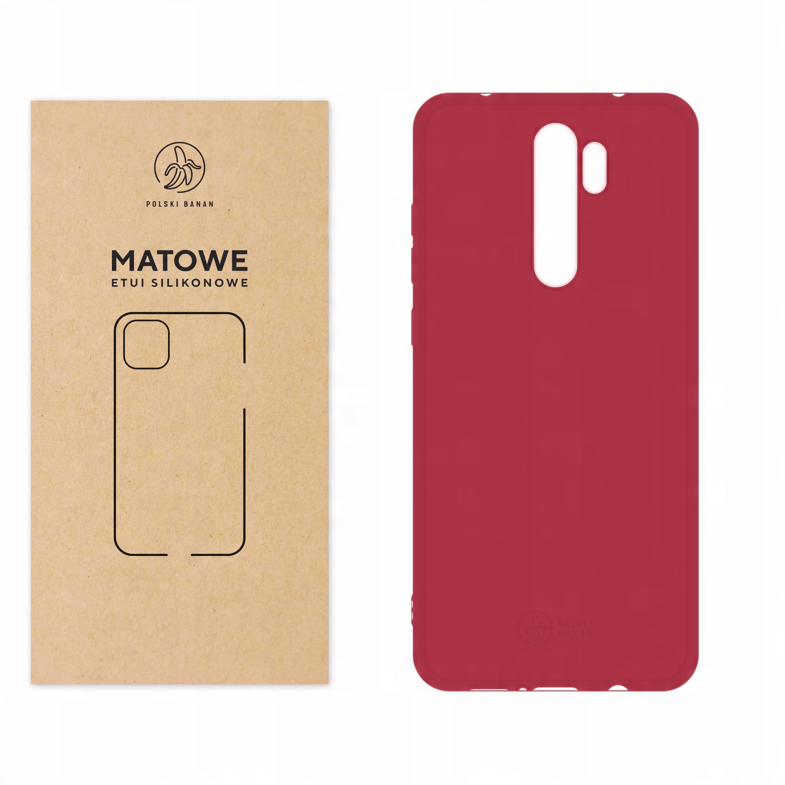 

Etui Matowe do Xiaomi Redmi Note 8 Pro wiśniowe