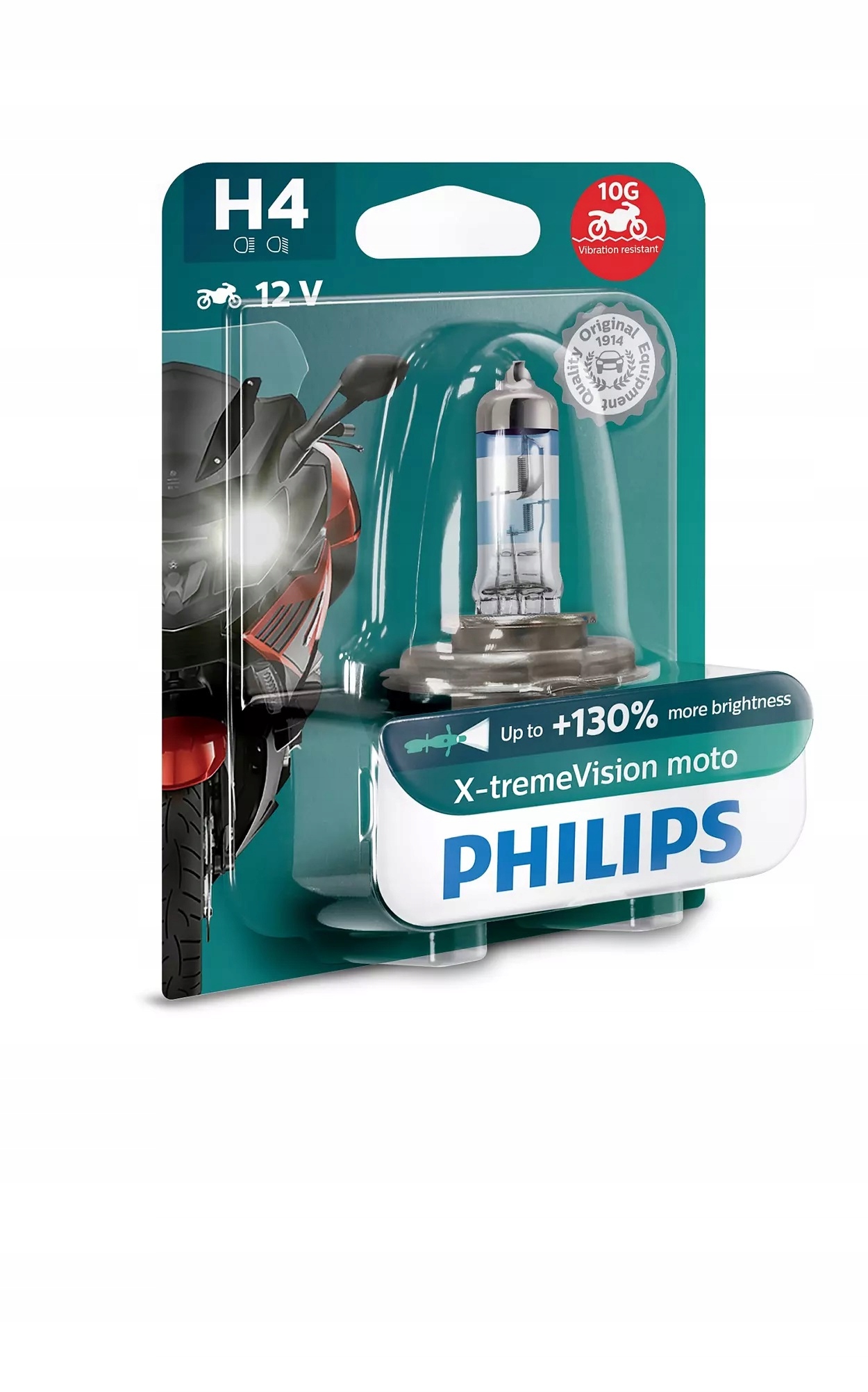 

Philips X-tremeVision moto H4 Motocyklowa +130%