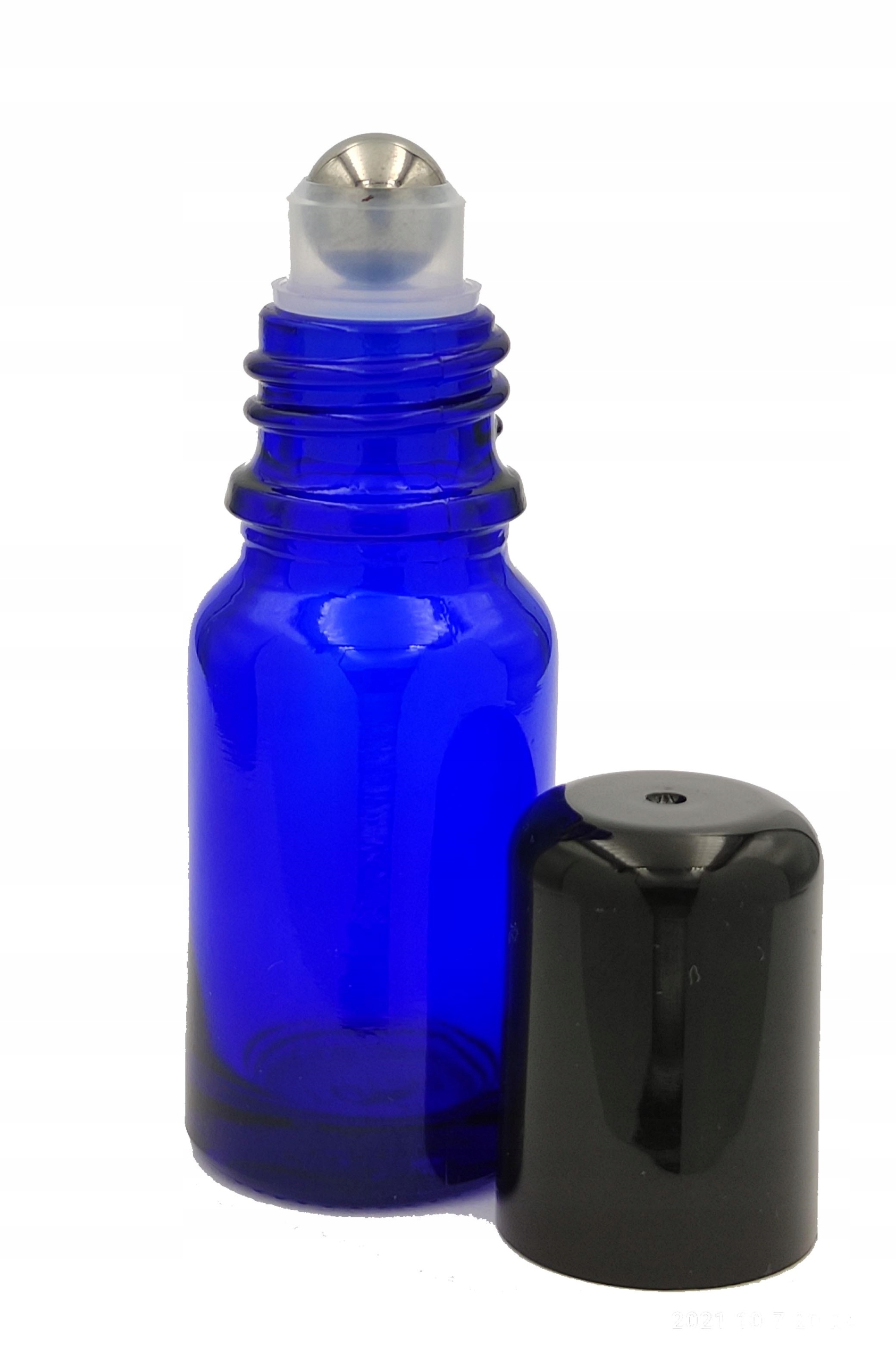 

Butelka szklana 10ML niebieska roll on nakrętka