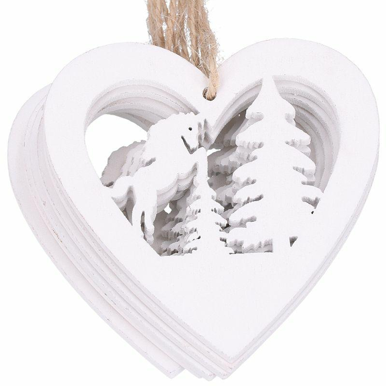 

Drewniane Zawieszki Bombki Na Choinkę 15cm 7szt