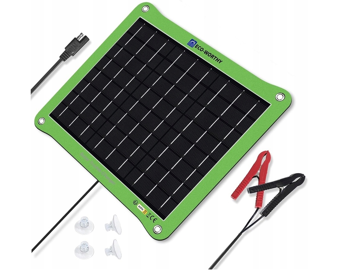 Panel Solarny Ładowarka Akumulatora 12V 7,5W Obd-ii Eco-Worthy