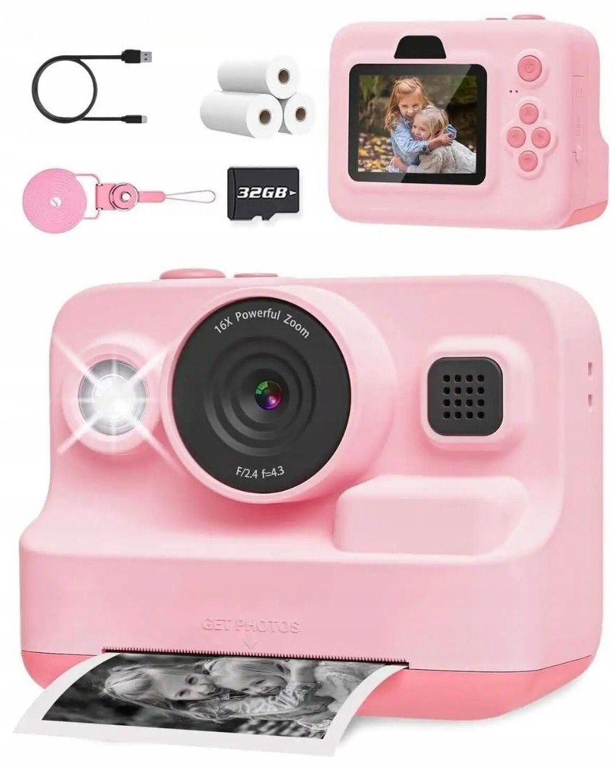 Instantní fotoaparát s 3 rolkami pro 3 videotiskárnu a tiskárnou