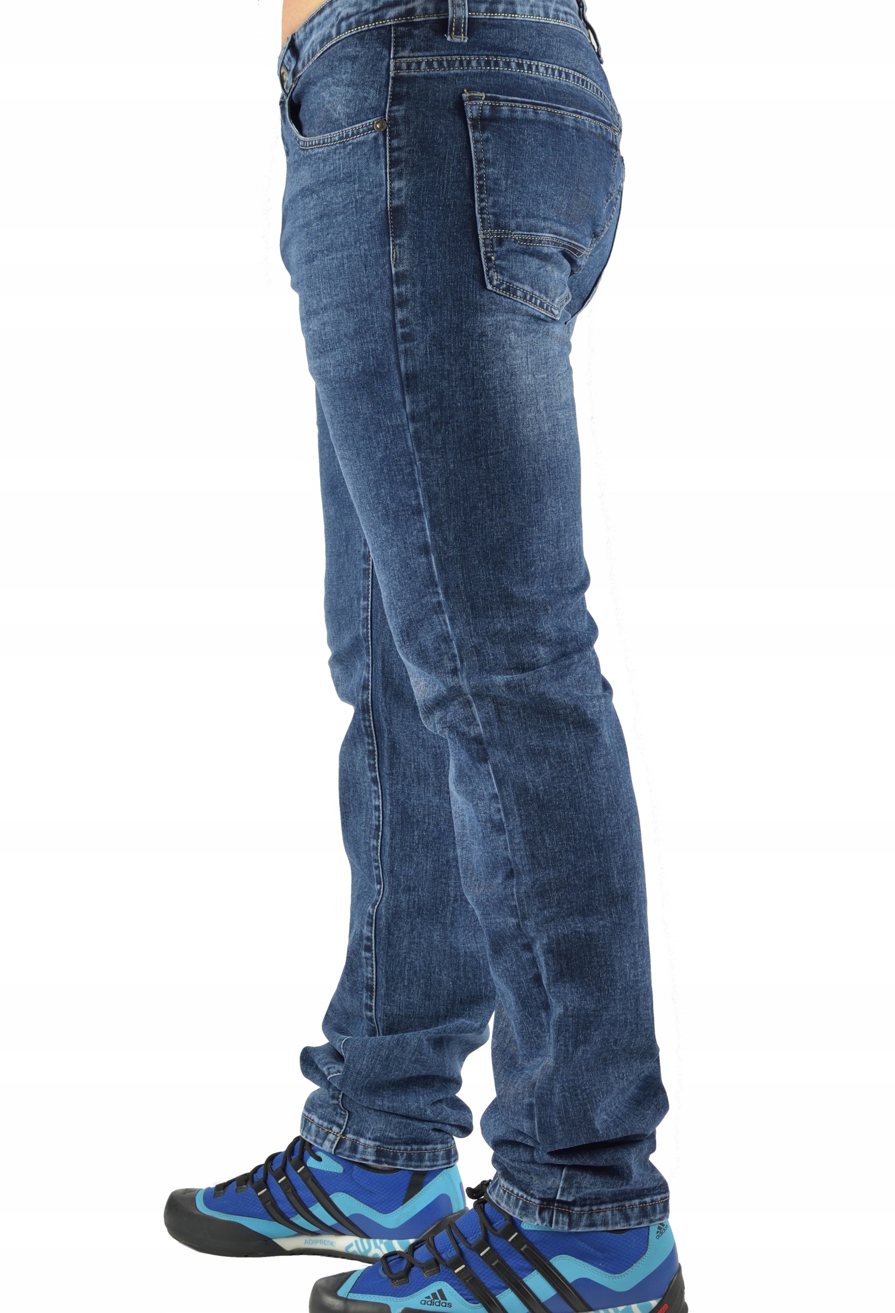 SPODNIE MĘSKIE NIEBIESKIE JEANSY EVIN W 38 L 34 Model 1991